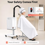 110v 500w Nano Hair Steamer Machine, Multifunctional Hair Dyeing Machine with 4 Wheels and 2 Steam Caps, 500W Hair Color Processor for Hairdressing Salons, Barber Stores, Beauty Salons