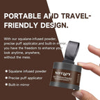 2 Pack Root Touch Up and Gray Coverage Powder for Hair, Beard, Eyebrow, and Thinning Hairline - Dark Brown