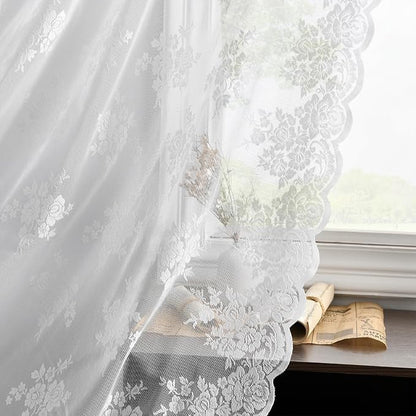 Kotile White Sheer Lace Curtains by Kotile+Curtains