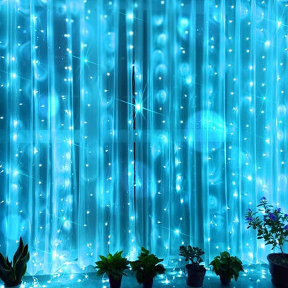 Curtain Lights for Bedroom, 200 Led 6.5ft x 6.5ft Hanging String Lights Outdoor - Image 7