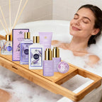 35 Pcs Christmas Gifts for Women, Lavender Bath and Body Gift Basket, Facial Skin Care Set, Spa Kit, Self-Care Set, Face Sheet Mask, Necklace, Birthday Present, Valentines, Mother Day, Bridal Shower