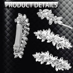 4pcs Rhinestone Pearl Wedding Hair Clips Silver New Bride Bridesmaid Spring Clips French Hairpins Elegant Floral Stylish Accessories Gift for Women Girls Leaf Style