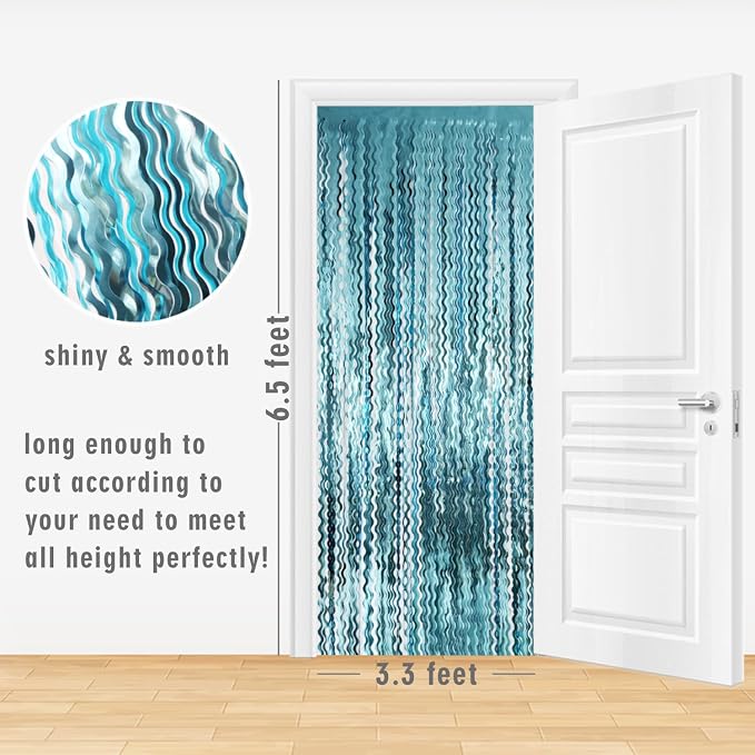 Goer Metallic Tinsel Foil Fringe Curtains - Image 6