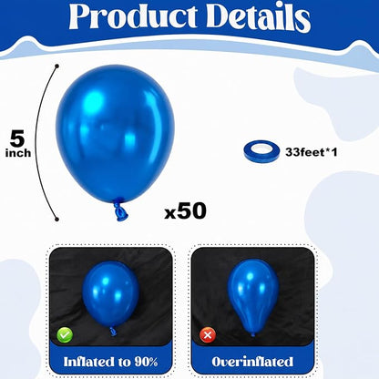 Metallic Blue Balloons - Image 3