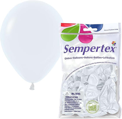 Sempertex Fashion White Balloons, 5 Inch, Graduation, Baby Shower, Anniversary by Sempertex
