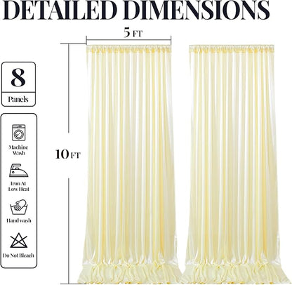 40x10ft Champagne Glitter Backdrop Curtain - Image 9