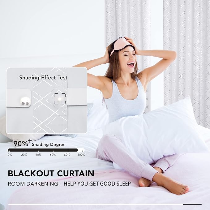 Deconovo Room Darkening Curtains, Thermal Window Panels, 2 Panels, - Image 6
