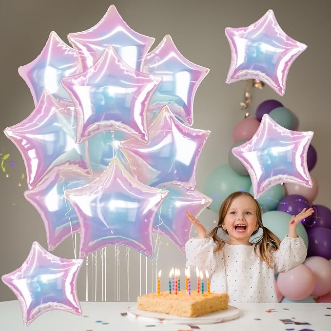 Iridescent Star Balloons - Image 4