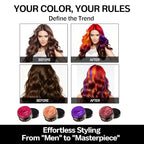 4 Colors Temporary Hair Color Wax for Christmas Party, Stocking Stuffers-DIY Washable Natural Instant Hair Color for Women Temporary Hair Dye for Kids Teens Women Men (Red&Orange&Claret&Purple 5 pcs)
