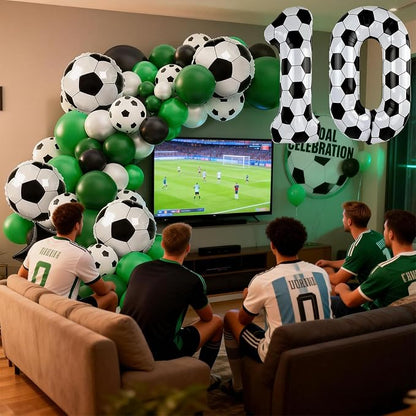 40 Inch Soccer Number 10 Foil Balloon, Soccer Birthday Party Decorations | - Image 3