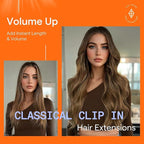 Full Shine Real Human Hair Extensions Clip ins 12 Inch Brown Balayage Clip in Hair Extensions Dark Brown Ombre Caramel Blonde Straight Hair Clip ins 7 Pcs 95 G