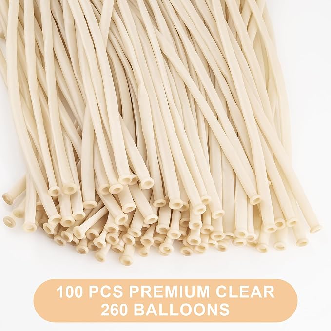 Clear 260 Balloons 100 PCS - Image 2