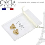 Camila Paris CP3198 French Hair Clip for Women, Small 1 inch Set of 2 Beige Girls Hair Claw Clips Jaw Fashion Durable and Styling Hair Accessories for Women, Strong Hold No Slip Grip, Made in France