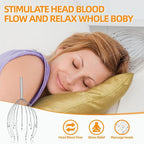 YEZY Head Massager 20 Fingers Head Scratcher Scalp Massager, Back Scratcher, Stocking Stuffers for Scalp Massage Back Massage (Silvery)
