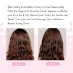 Curl Defining Brush for Curly Hair, Flexi Vented Brush for Faster Drying Hair, Detangling and Shaping to Reduce Pulling (Pink)