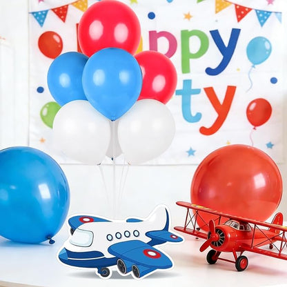 6 PCS Airplane Birthday Party Decorations Airplane Balloons Stand Kit 3D - Image 9