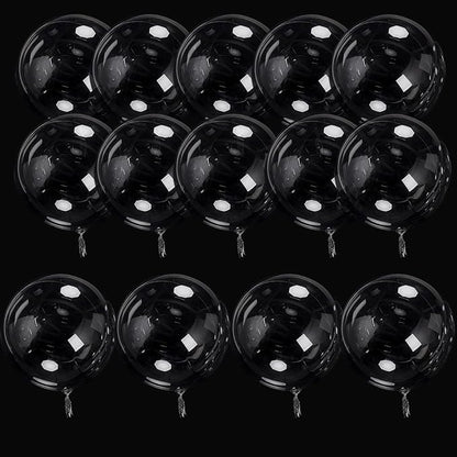 20 Pcs 12 Inch Bubble Bobo Balloons Transparent Round Indoor Outdoor Decoration by FBQ