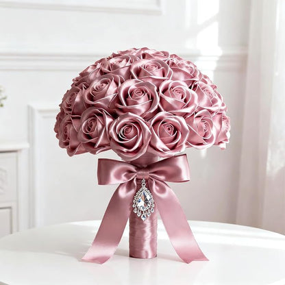KINGLAKE Dusty Pink Satin Ribbon - Image 4