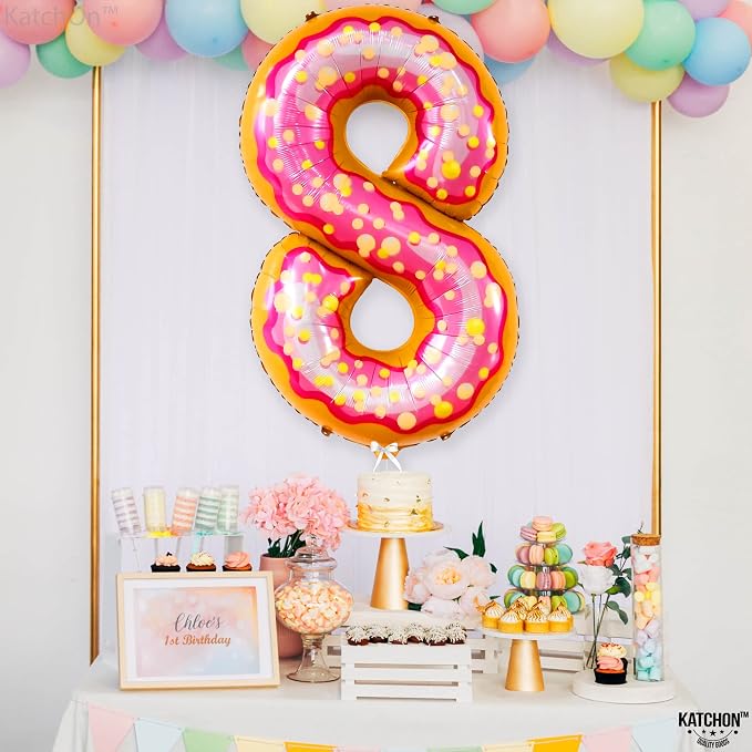 KatchOn Number 8 Donut Balloon 40 Inch | 8 Balloons - Image 6