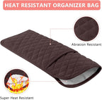 Heat Resistant Hair Tools Organizer Bag Portable Travel Storage Cover Pouch for Hair Straighteners, Curling Irons, Flat Irons and Hot Styling Tools(13.8" x 5.5")