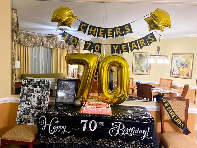 7 Balloon Numbers Birthday Decorations, 40In Gold Balloons - Image 2
