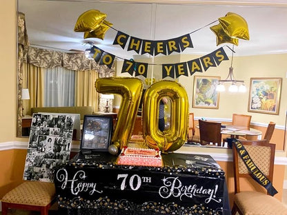 7 Balloon Numbers Birthday Decorations, 40In Gold Balloons - Image 2