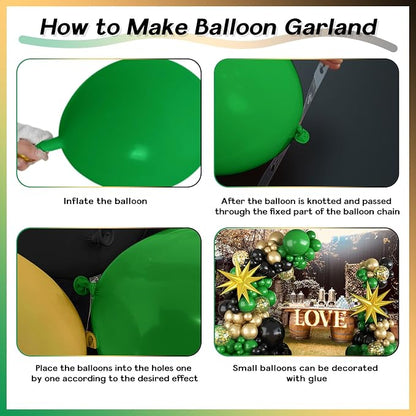 Dark Green and Black Balloon Arch Kit - Image 7