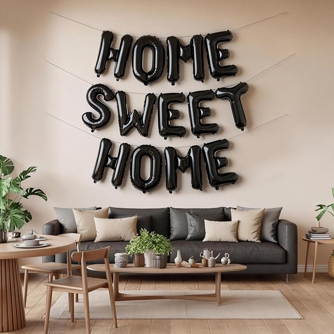 Black HOME SWEET HOME Letter Balloon - Image 4