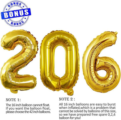 2026 Foil Number Balloons for 2026 New Year Eve Festival Party Supplies - Image 2