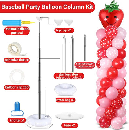 2 Sets Strawberry Party Balloon Column Stand Kit - Image 2