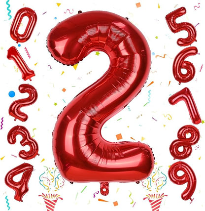 40 Inch 2nd Birthday Number Balloon, 20 years old Birthday Party Decor by Isndare
