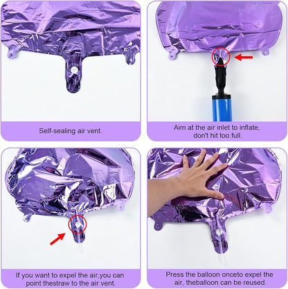 TONIFUL Girl‘s Purple Pink Music Themed 2nd Birthday Decorations | 40 Inch - Image 6