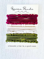 Gypsea Bands Hair Tie Bracelets for Men, Women & Kids - Set of 12 (Santa Cruz)