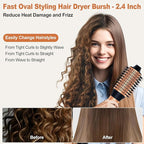 Hair Styler Hair Dryer Brush - 110,000 RPM High-Speed Hot Air Styler,Multi Stylers with Auto-Wrap Curler, Professional Blow Dryer Brush for Fast Curling Volumizing Styling (Black-Caramel)