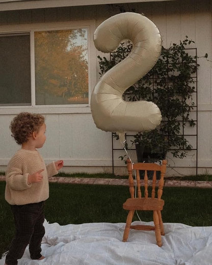 40 Inch Cream Number 3 Balloon Birthday Party Decorations - Image 8