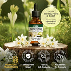 KUKKA Tuberose Essential Oils - 1 Fl Oz - for Hair, Skin, Diffuser, Aromatherapy & DIY Soap Making Scent
