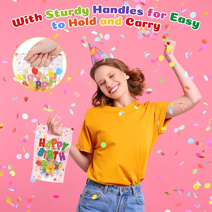 Fuutreo 12 Pcs Happy Birthday Bags Birthday Gift Pouches - Image 5