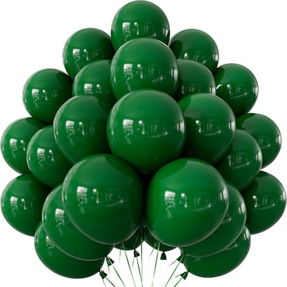 Dark Green Balloons, Forest Green Balloons by Adeyoo