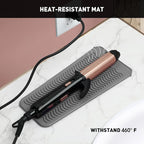 ZAXOP Resistant Silicone Mat Pouch for Flat Iron, Curling Iron,Hot Hair Tools (Grey)