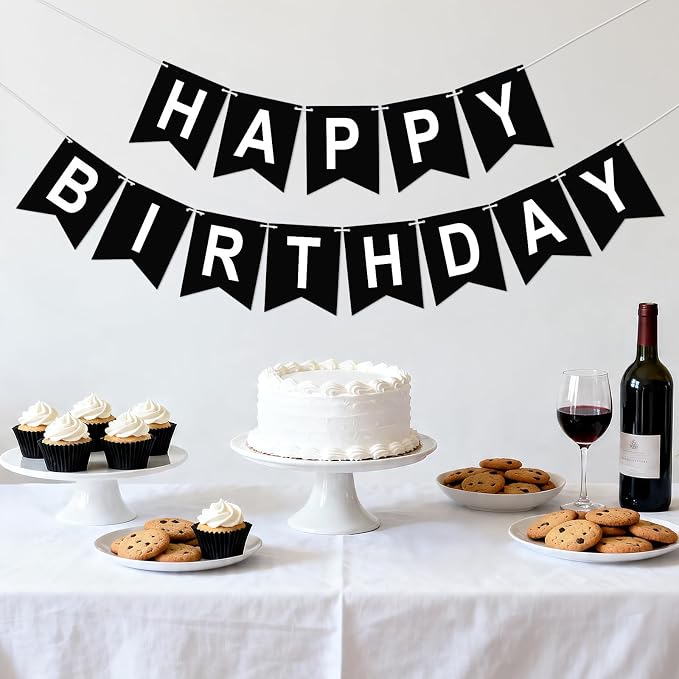 Happy Birthday Banner Birthday Party Banner NO DIY Happy Birthday Sign | - Image 4