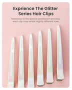 AIMIKE Extended Sectioning Hair Clips w/Built-in Silicone Band, 4.8" No-Crease Non-Slip Hair Styling Clips for Thick, Long Hair – Blow Drying,Hair Rollers, Rust-Free –6 Pack, OpalShell Duckbill Clips