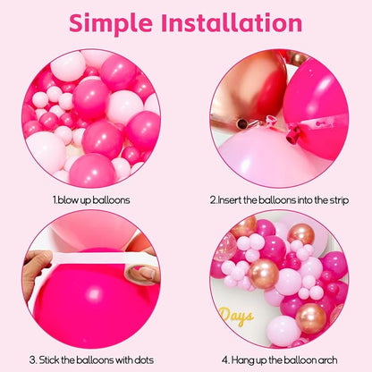 Pink Balloon Arch Garland Kit - Image 4
