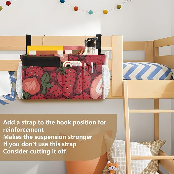 Bedside Caddy Hanging Bunk Bed Caddy Bed Organizer Hanging Pocket - Image 6