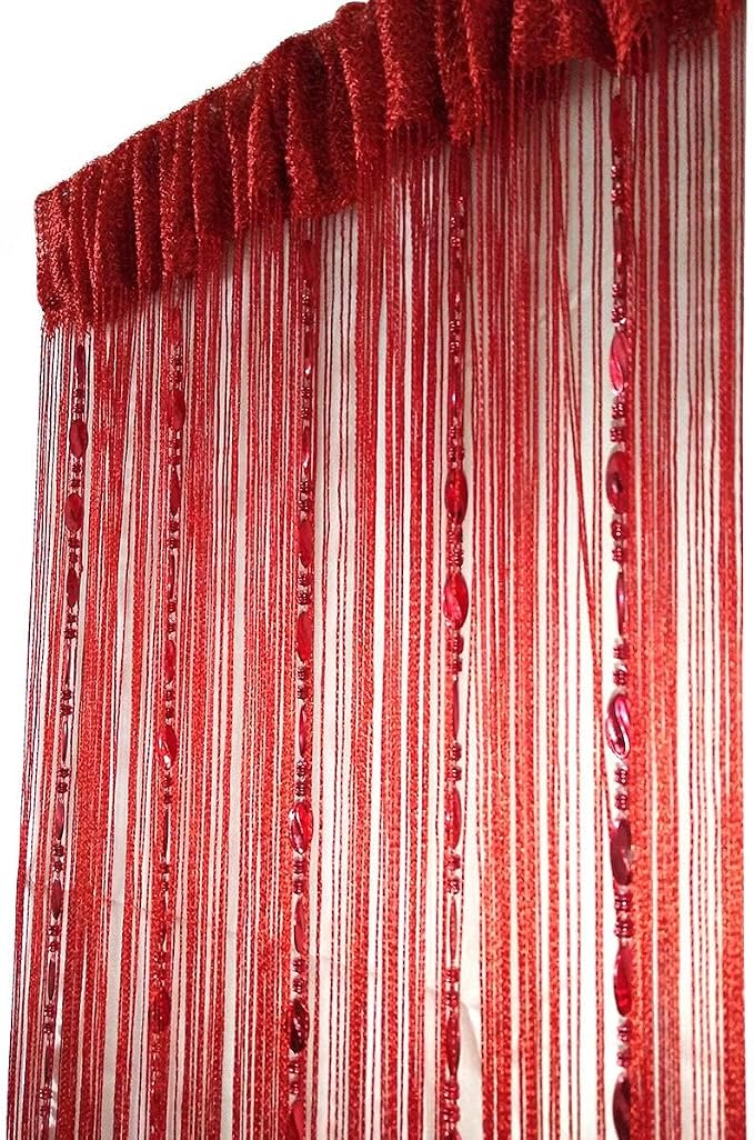 ave split 100cmX200cm Decorative Door String Curtain Beads Wall Panel Fringe - Image 8