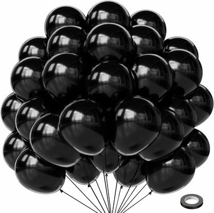 Black Latex Balloons by Hiquaty