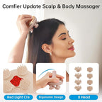 COMFIER Cordless Scalp Massager with 3 kneading Modes, Gifts,Waterproof Head Massage with 8 Claws for Deep Cleansing,Head Scratcher,Body Massager,Cat Massage