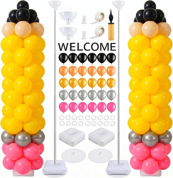 Gejoy 2 Sets Back to School Balloon Arch Kit Pencil Shape 6.5 ft Adjustable by Gejoy