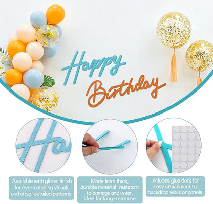 TONIFUL Happy Birthday Sign for Backdrop - Image 2