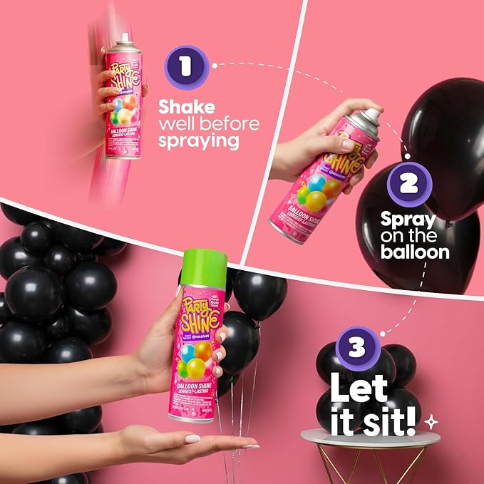 Party Shine Bubble Gum Balloon Shine Spray, Silicone Spray - Image 6