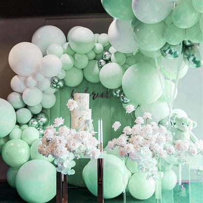 PartyWoo Light Green Balloons 50pcs Mint Pastel Peppermin Green Color | 12 Inch - Image 5